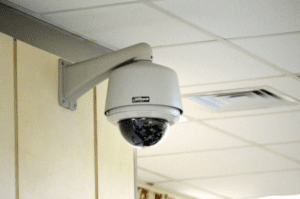 Security camera inside the building