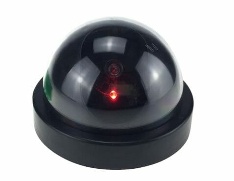A Black Fake Security Camera With Led