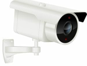 Fake Security Camera Mounted On Wall