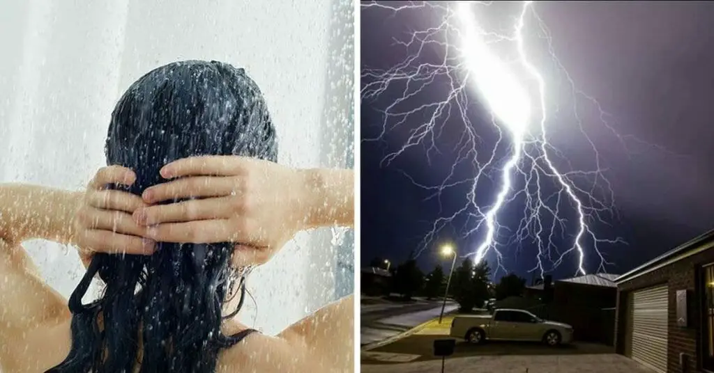 shower during storm