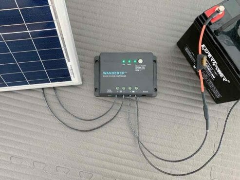 connect solar panel to charge controller