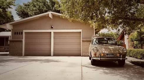 garage and car