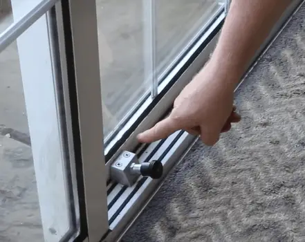 sliding door track lock