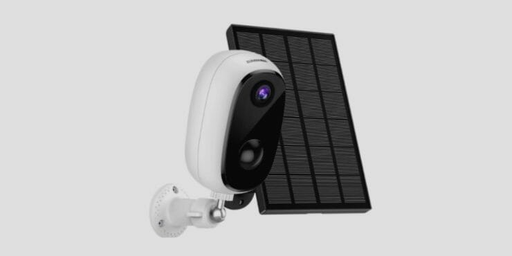 Solar Powered Outdoor Security Cameras Wireless, ZUMIMALL Solar Panel