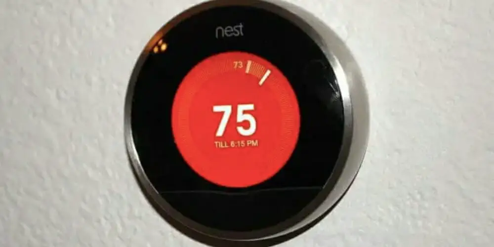 nest thermostat reading at 75