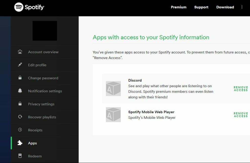 Spotify Webpage