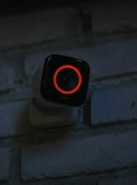 vivint security camera at night