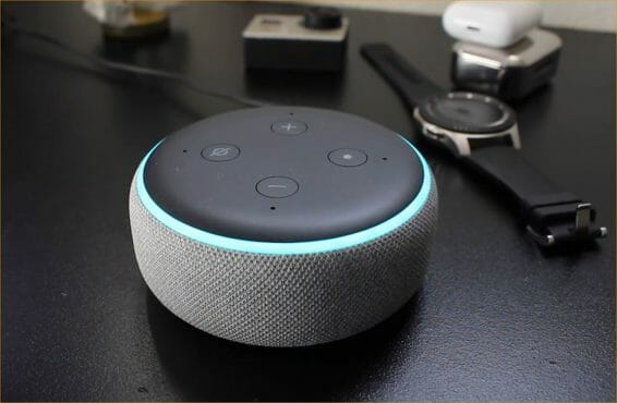 alexa device black with accessories