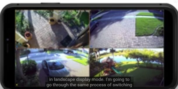 monitoring security camera on phone