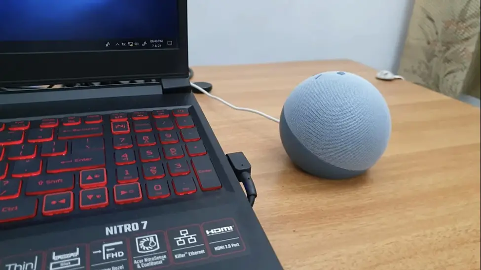 alexa connected to laptop