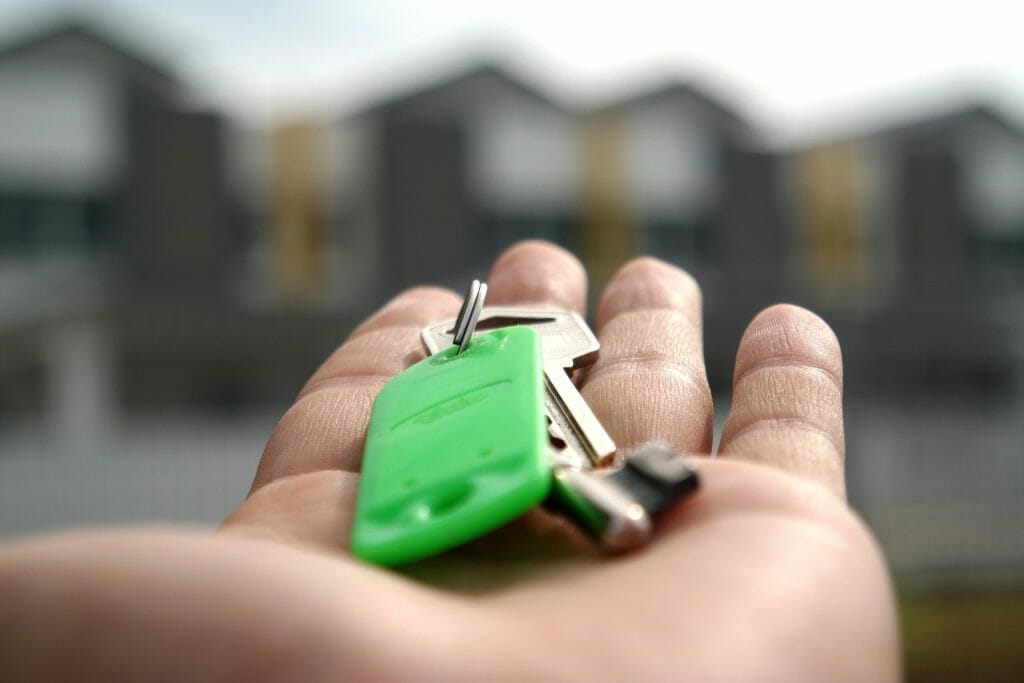 keys in a man's palm