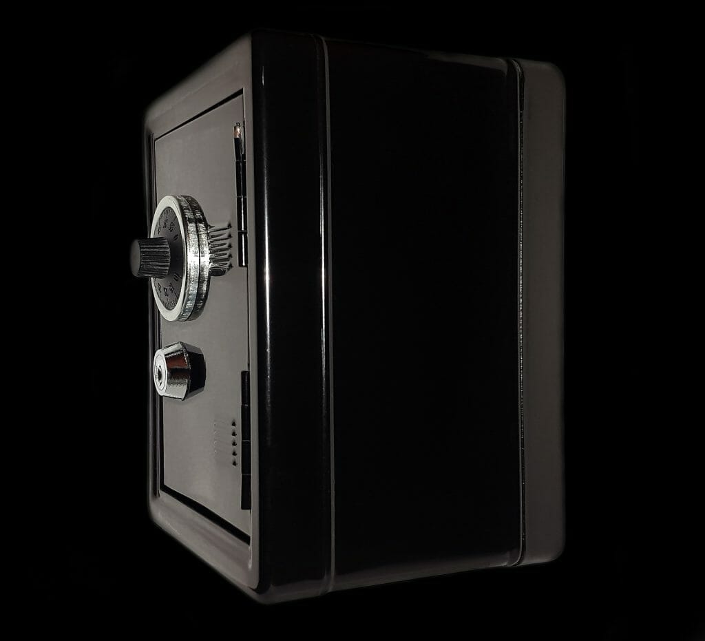 a color black safety box