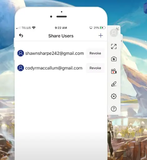 share user setting