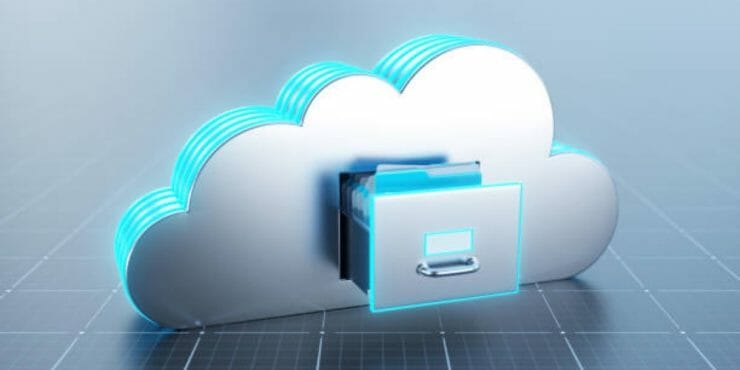 cloud storage digital icon