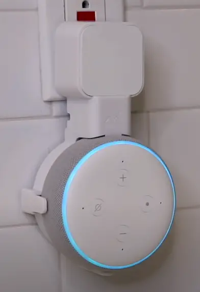 alexa device mounted on wall