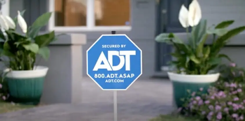 secured by ADT sign