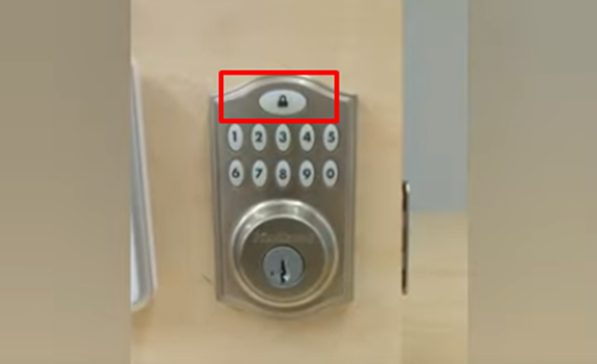 pressing the lock button