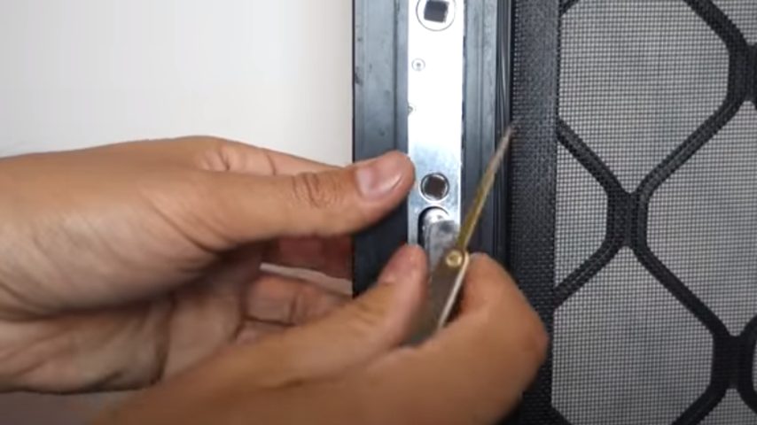 removing lock from the doors cavity