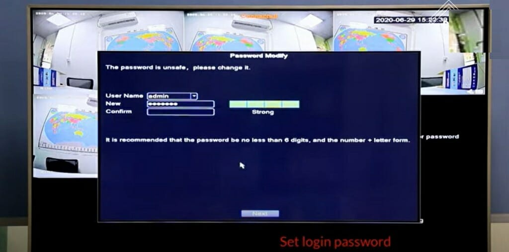 password modify window