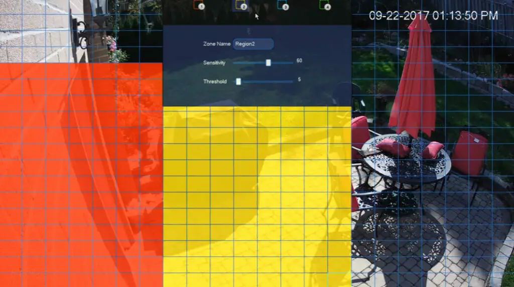 LOREX camera motion detection settings