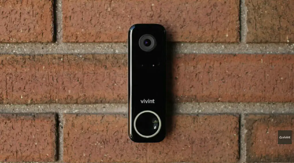 vivint slim video camera mounted at the outdoor wall