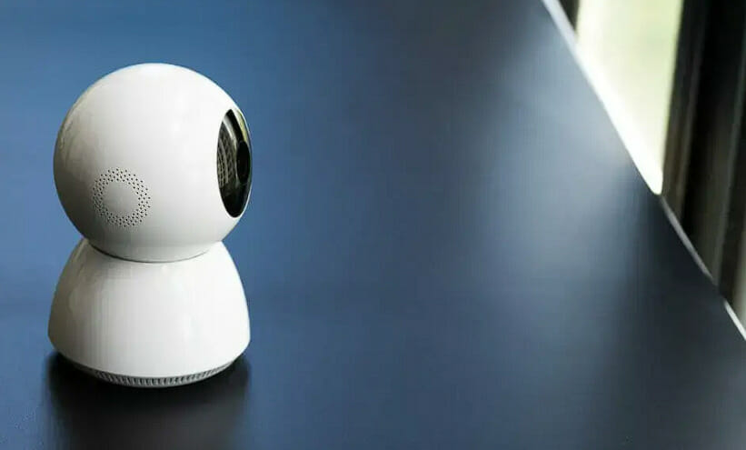 dome like security camera on a table