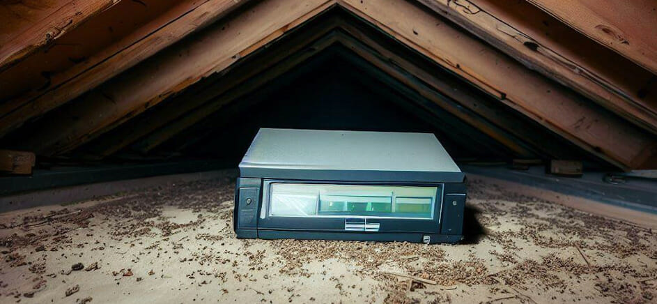 DVR device at the attic