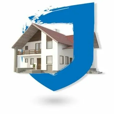 An image of a house with a blue shield on it promoting SafeNow – Safety and Security First.
